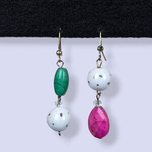 V. Colourful Beaded Dangling Earrings